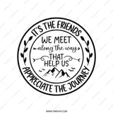 Friends Journey Tote Bag, Inspirational Quote Gift, Friendship Travel Bag, Appreciation Gift, Motivational Tote, Hiking Friends, Nature - Tawshia