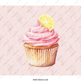 Pink Cupcake Backpack, Lemon Topping, Watercolor Backpack, Foodie Backpack, Sweet Treat Backpack, Cute Backpack for Kids, Womens Backpack - Tawshia