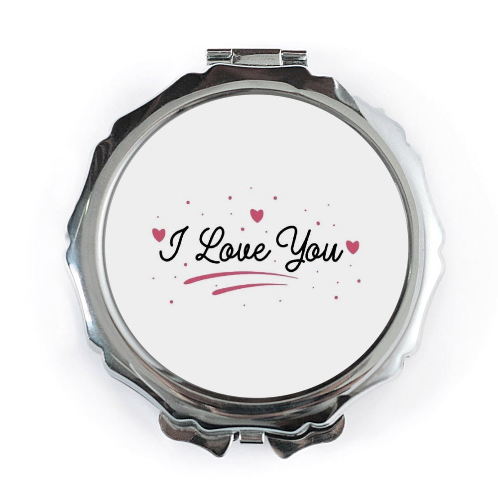 I Love You Pocket Mirror, Romantic Gift, Cute Pocket Mirror, Anniversary Gift, Valentines Day Gift, Couple Gift, Love You Gift - Tawshia