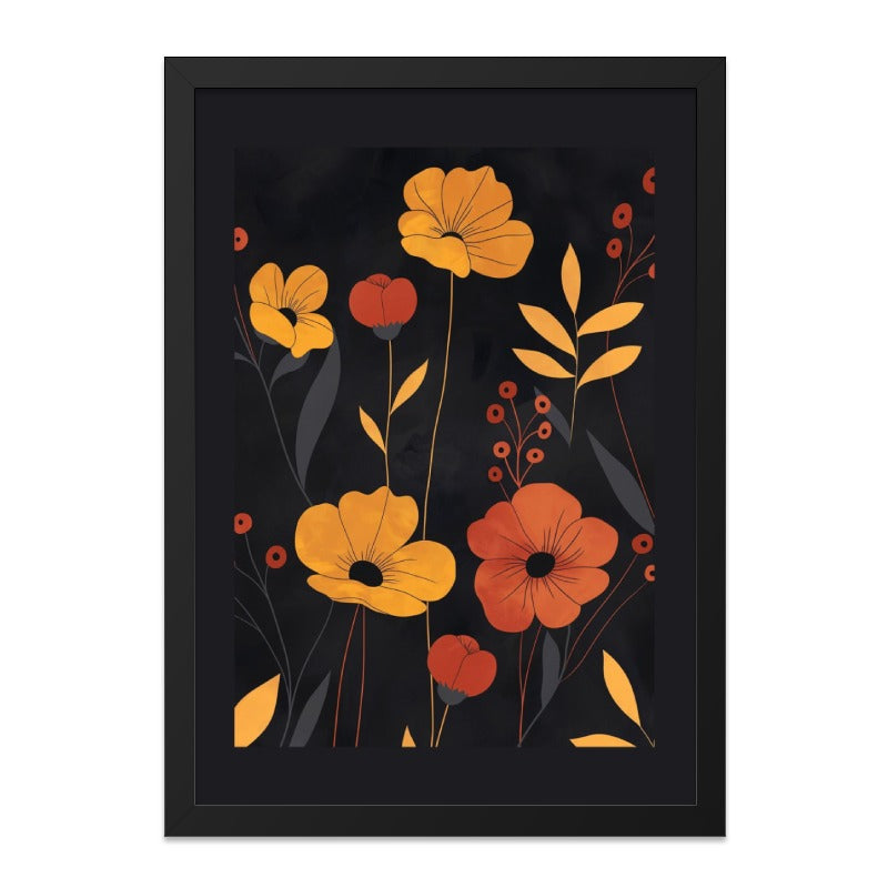Floral Wall Art, Botanical Print, Flower Poster, Modern Art Decor, Nature Inspired Artwork, Elegant Home Decor, Poppy Wall Art - Tawshia