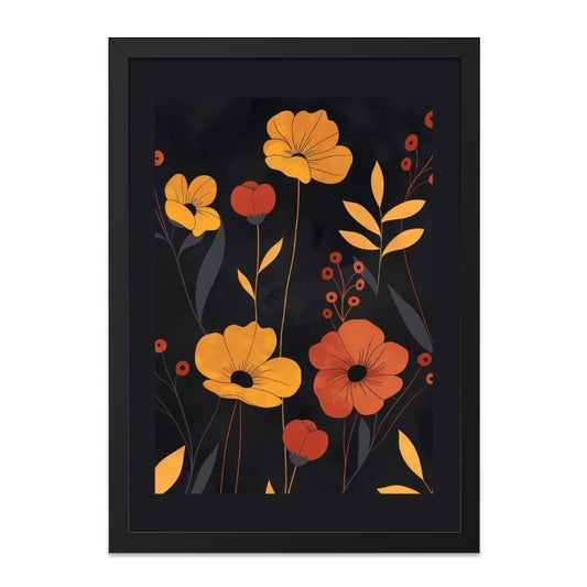 Floral Wall Art, Botanical Print, Flower Poster, Modern Art Decor, Nature Inspired Artwork, Elegant Home Decor, Poppy Wall Art - Tawshia