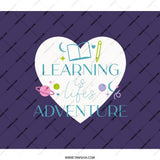 Learning is Adventure Backpack, Education Back Pack, Student Back Pack, School Back Pack, Book Back Pack, Back to School BackPack - Tawshia