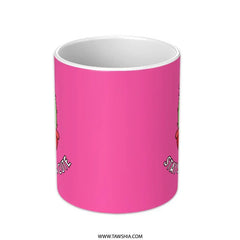 Cute Cactus Mug, Stay Sharp and Cute, Kawaii Mug, Gift for Plant Lover, Funny Coffee Mug, Unique Mug Design, Pink Mug, Novelty Mug - Tawshia