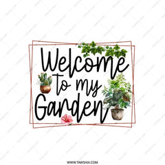 Welcome To My Garden Pillow, Botanical Decor, Garden Lover Gift, Plant Pillow, Greenery Accent Pillow, Home Decor, Gardening Theme Pillow - Tawshia