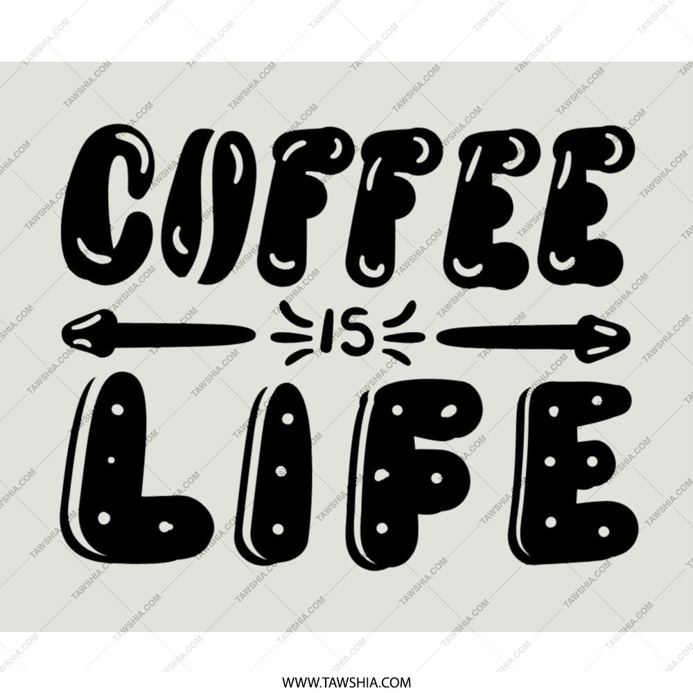 Coffee Is Life Mouse Pad, Funny Mousepad, Desk Accessory, Office Decor, Gift Idea, Computer Accessory, Work From Home, Stylish Mouse Pad - Tawshia
