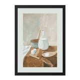 Still Life Wall Art, Kitchen Wall Decor, Milk and Eggs Print, Rustic Wall Decor, Farmhouse Art, Minimalist Painting, Neutral Tones Art Print - Tawshia