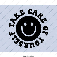 Take Care of Yourself Mouse Pad, Smiley Face, Cute Desk Decor, Positive Vibes, Motivational Gift, Fun Office Accessory - Tawshia