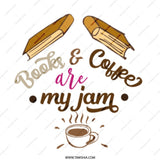 Books and Coffee Mug, My Jam Mug, Coffee Lover Gift, Book Lover Gift, Reading Mug, Coffee Mug, Bookish Gift, Gift for Reader - Tawshia