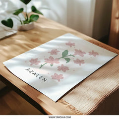 Azalen Photographic Print, Floral Wall Decor, Pink Flower Art Print, Botanical Print, Home Decor, Wall Art - Tawshia