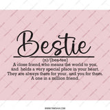 Bestie Mouse Pad, Gift for Best Friend, Friendship Definition, Cute Office Decor, Best Friend Gift Idea, Unique Gift for Friend - Tawshia