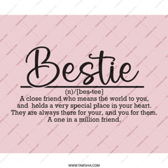 Bestie Mouse Pad, Gift for Best Friend, Friendship Definition, Cute Office Decor, Best Friend Gift Idea, Unique Gift for Friend - Tawshia