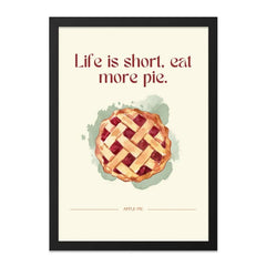 Apple Pie Wall Art, Funny Food Print, Kitchen Decor, Eat More Pie, Home Decor, Dessert Wall Decor, Baked Goods Art - Tawshia