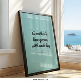 Mothers Love Wall Art, Inspirational Quote Print, Family Gift Idea, Home Decor Art, Daily Reminder Gift, Mothers Day Present - Tawshia
