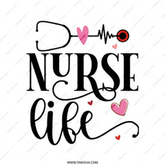 Nurse Life Tote Bag, Stethoscope Heartbeat Bag, Nurse Gift, Future Nurse Bag, Nursing School Tote, Medical Bag, Appreciation Bag - Tawshia