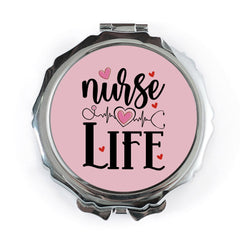 Nurse Life Pocket Mirror, Heartbeat Gift, RN Pocket Mirror, Nurse Gift, Nursing Student Gift, Healthcare Gift, Appreciation, Scrubs, Love - Tawshia
