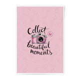 Collect Beautiful Moments Photographic Prints, Pink Camera Art, Inspirational Decor, Home Decor, Gift Idea - Tawshia