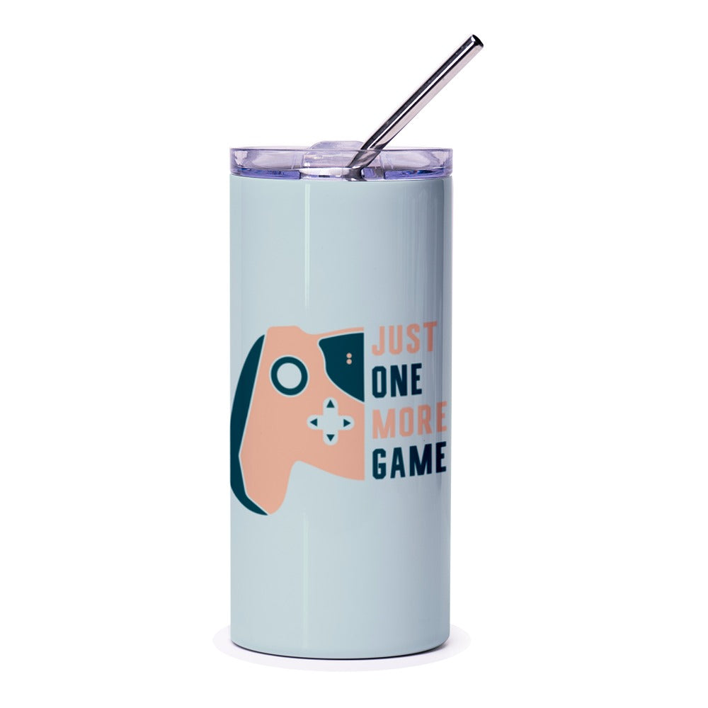 Gamer Tumbler, Just One More Game Gift, Gaming Lover Gift, Video Game Tumbler, Funny Gamer Quote Cup, Gift for Gamers, Personalized Tumbler - Tawshia