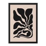 Abstract Floral Wall Art, Modern Plant Print, Minimalist Home Decor, Black and Beige Wall Decor, Unique Botanical Art, Trendy Wall Art - Tawshia