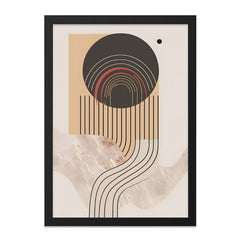 Abstract Geometric Wall Art, Modern Shapes Print, Minimalist Home Decor, Circle and Lines Artwork, Contemporary Art Poster - Tawshia