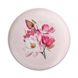 Pink Magnolia Pinback Button, Floral Pinback Button, Flower Badge, Botanical Illustration Pin, Trendy Aesthetic Button, Gift for Flower - Tawshia