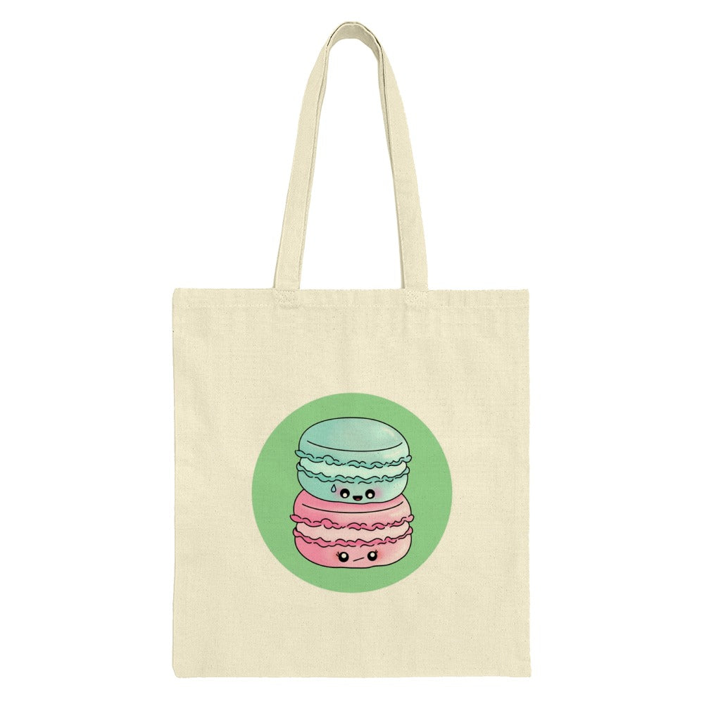 Cute Macaron Tote Bag, Kawaii Food, Pastel Colors, Sweet Treat, Bakery Lover Gift, Unique Design, Everyday Bag, Shopping Bag, Gift Idea - Tawshia
