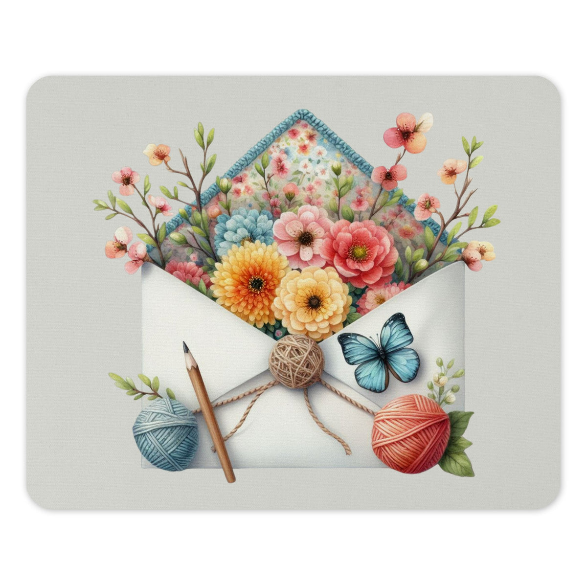Envelope with Floral Design and Yarn Elements product