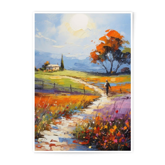 Impressionist Landscape Photographic Print, Tuscany Art Print, Countryside Art, Nature Wall Decor, Home Decor - Tawshia