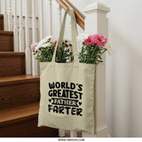 World's Greatest Father Farter Tote Bag, Funny Dad Gift, Unique Father's Day Present, Novelty Dad Joke Shopping Bag, Gift For Dad - Tawshia