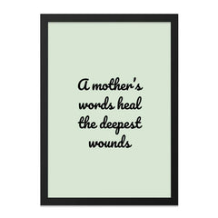 Mothers Words Wall Art, Inspirational Quote Print, Family Home Decor, Sentimental Gift for Mom, Meaningful Wall Art - Tawshia