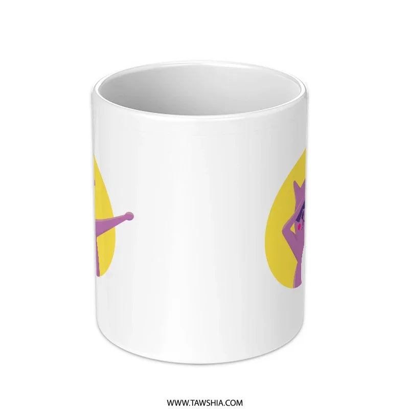 Quirky Abstract Art Printed White Mug product