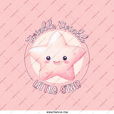 Twinkle Twinkle Little Star Pocket Mirror, Cute Star Face Makeup Mirror, Nursery Decor Gift, Baby Shower Favor, Kids Room Accessories - Tawshia