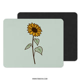 Sunflower Mouse Pad, Floral Mousepad, Cute Desk Decor, Botanical Office, Flower Lover Gift, Aesthetic Mousepad, Nature Inspired Design - Tawshia