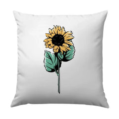 Sunflower Pillow Cover, Floral Throw Pillow, Botanical Pillow, Summer Decor, Home Decor Pillow, Decorative Accent Pillow - Tawshia