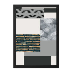 Modern Geometric Wall Art, Abstract Shapes Print, Contemporary Home Decor, Unique Art Design, Living Room Art, Office Wall Decor - Tawshia