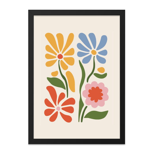 Abstract Floral Wall Art, Colorful Flower Print, Modern Botanical Art, Home Decor, Contemporary Art, Flower Wall Decor - Tawshia