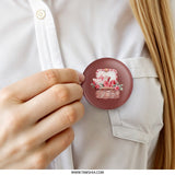 Picnic Basket Pinback Button, Roses, Macarons, Valentine Pin Button, Cute Button, Gift Button, Heart Button, Floral Pin, Button - Tawshia
