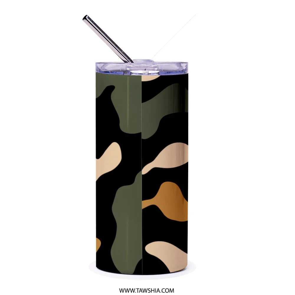 Camouflage Travel Tumbler with Straw Durable Drinkware product