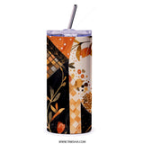 Floral Tumbler, Botanical Tumbler, Flower Tumbler, Watercolor Tumbler, Nature Tumbler, Gift for Her, Tumbler with Straw, Travel Tumbler - Tawshia