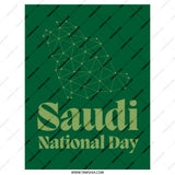 Saudi National Day Tote Bag, KSA Map Art, Geometric Design, Celebration Gift, Saudi Arabia Pride, Green and Gold Theme, Souvenir Bag - Tawshia