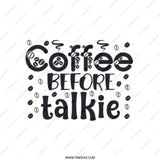 Coffee Before Talkie Tote Bag, Coffee Lover Gift, Funny Coffee Bag, Sarcastic Tote, Novelty Coffee Tote, Caffeine Addict, Unique Gift - Tawshia