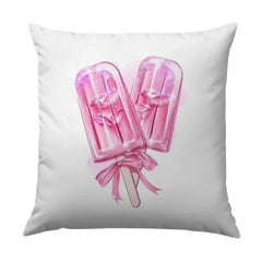 Pink Popsicle Lips Pillow, Cute Ice Pop Art Decor, Summer Fun Pillow, Kawaii Room Accent Pillow, Gift for Her, Unique Home Decor - Tawshia