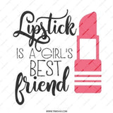 Lipstick is a Girl's Best Friend Pinback Button, Pink Lipstick Button, Cute Makeup Button, Fashion Button, Girl Power Gift - Tawshia