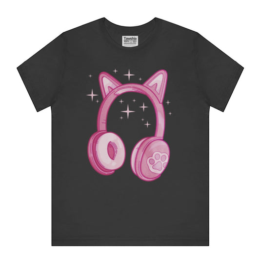 Cute Headphones with Cat Ears Design T-shirt product