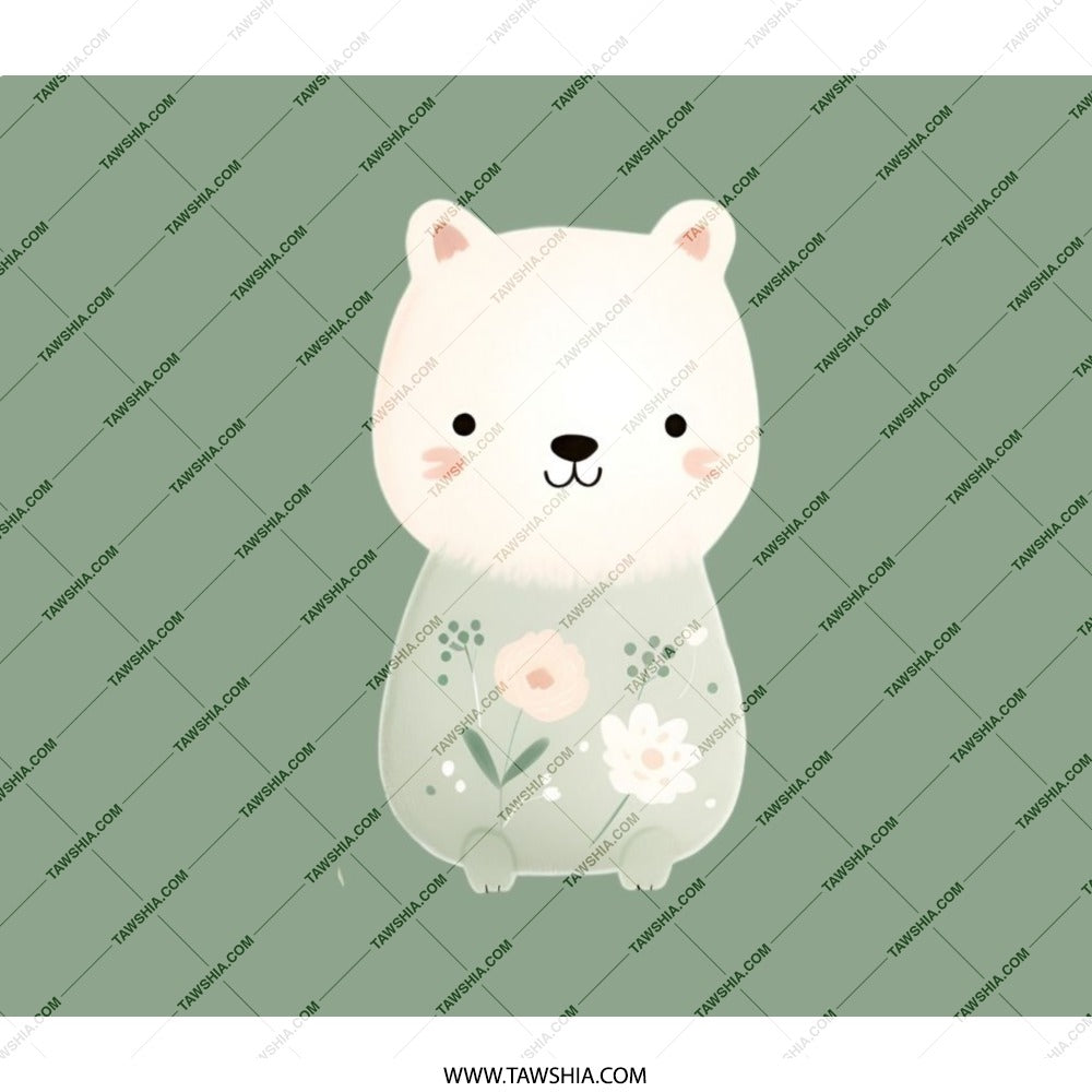 Cute Bear with Flowers BackPack, Trendy Backpack, Gift for her, Book Bag, School Backpack, Fashionable, Casual BackPack, Travel Backpack - Tawshia