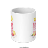 Watercolor Cake Mug, Lemon Cake Slice Coffee Mug, Dessert Lover Gift, Birthday Gift Idea, Foodie Mug, Cute Mug for Her, Pastry Mug - Tawshia