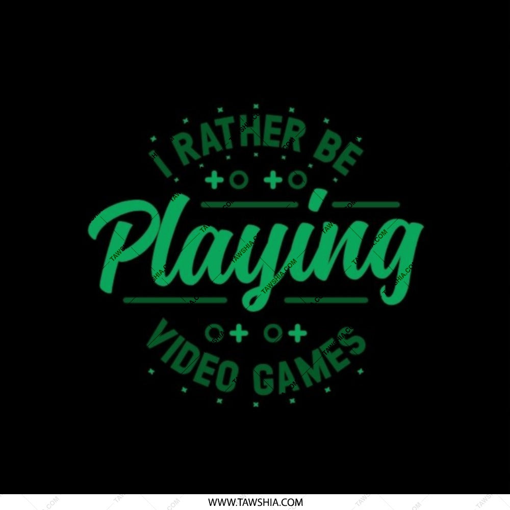 Gamer Pocket Mirror, Video Game Lover, Funny Gaming Quote, I Rather Be Playing, Gift for Gamers, Handbag Mirror, Compact Mirror - Tawshia