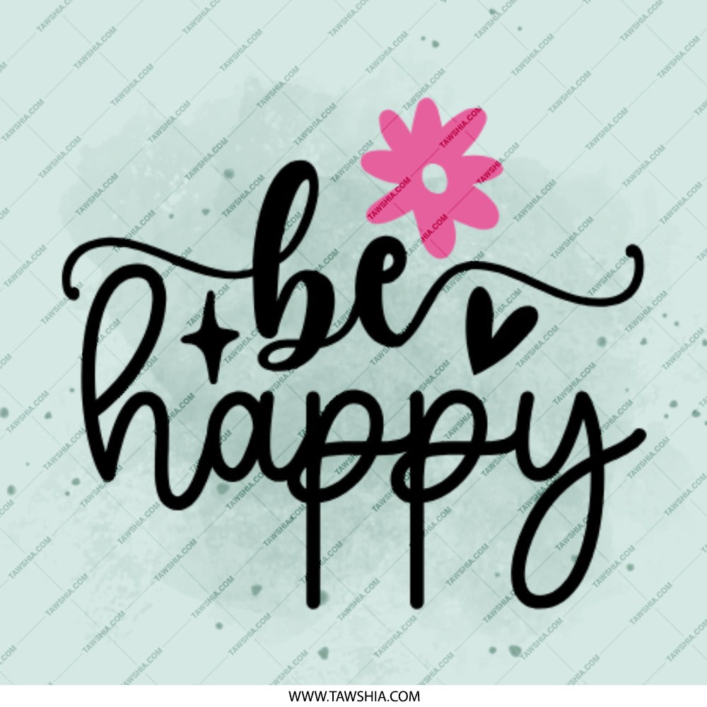Be Happy Pinback, Motivational Pin, Inspirational Gift, Positive Vibes, Floral Pin, Cute Pin, Good Vibes Pinback, Encouragement Pin - Tawshia