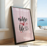 Nurse Life Wall Art, Heartbeat Decor, Nurse Gift, Medical Decor, Heart Wall Decor, Love Wall Decor, Inspirational Wall Art - Tawshia