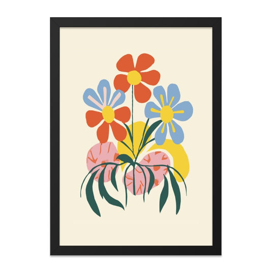 Abstract Flower Wall Art, Floral Print, Colorful Botanical Art, Modern Home Decor, Unique Wall Hanging, Housewarming Gift - Tawshia