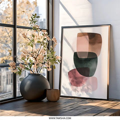Abstract Shapes Wall Art, Modern Art Print, Geometric Art, Contemporary Art, Home Decor, Living Room Art, Trending Wall Decor - Tawshia
